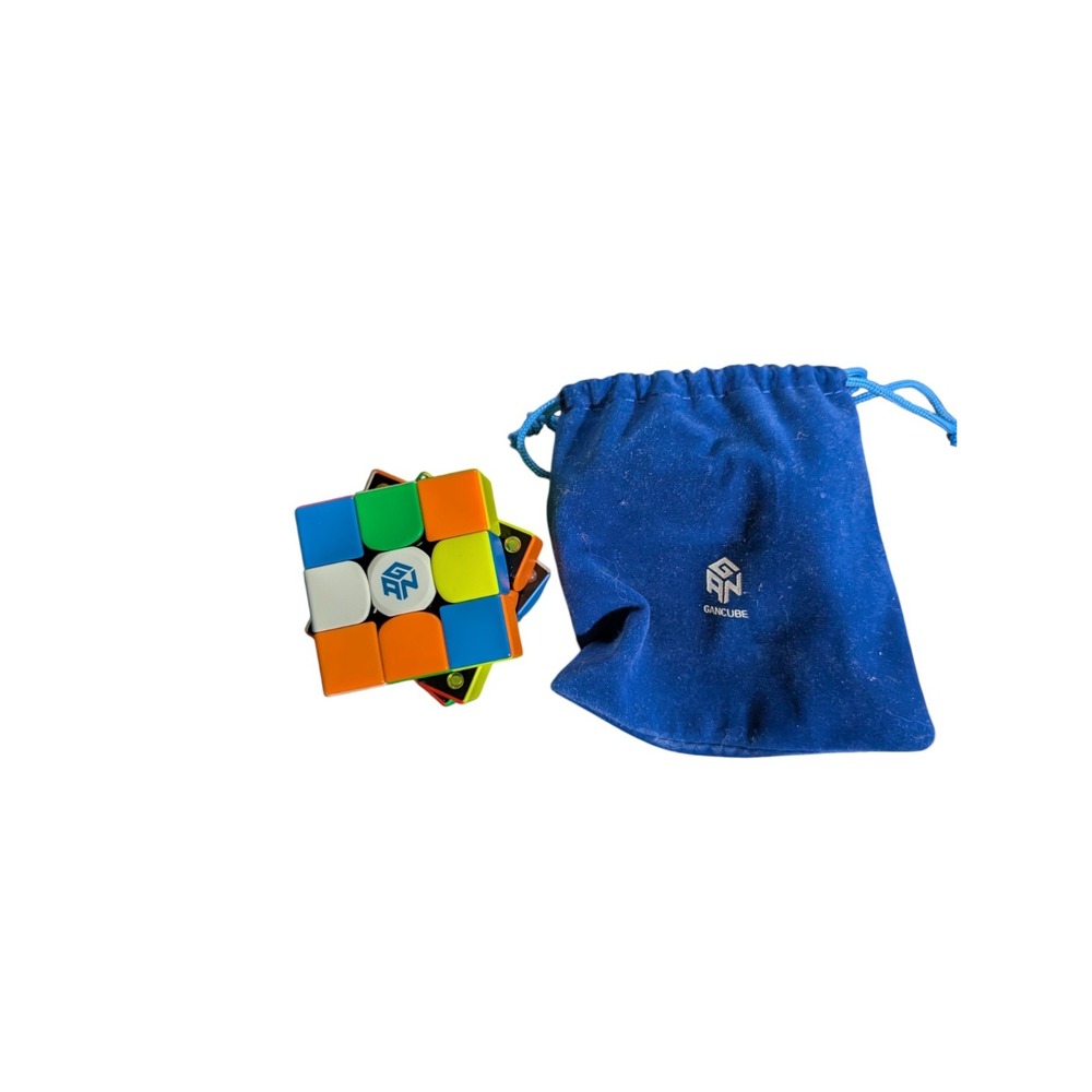GAN 3x3 Magnetic Speed Cube with Blue Storage Pouch - GAN